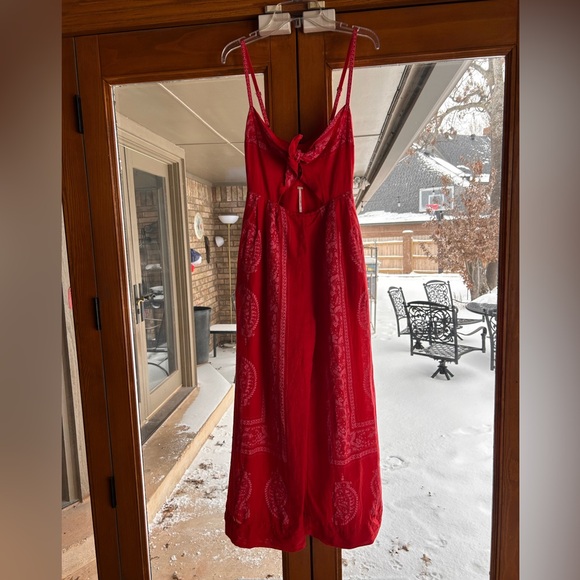 Free People Feel the Sun Bandana Jumpsuit Size 0 - Picture 4 of 15